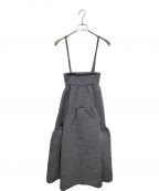 Blueleaブルレア）の古着「Dot Jacquard suspenders skirt」｜グレー