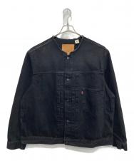 LEVI'S PReMIUM (リーバイスプレミアム) EDIFICE (エディフィス) 別注 Type 1 Trucker Jacket BLACK "COLLARLESS" / デニムジャケット ブラック サイズ:XL