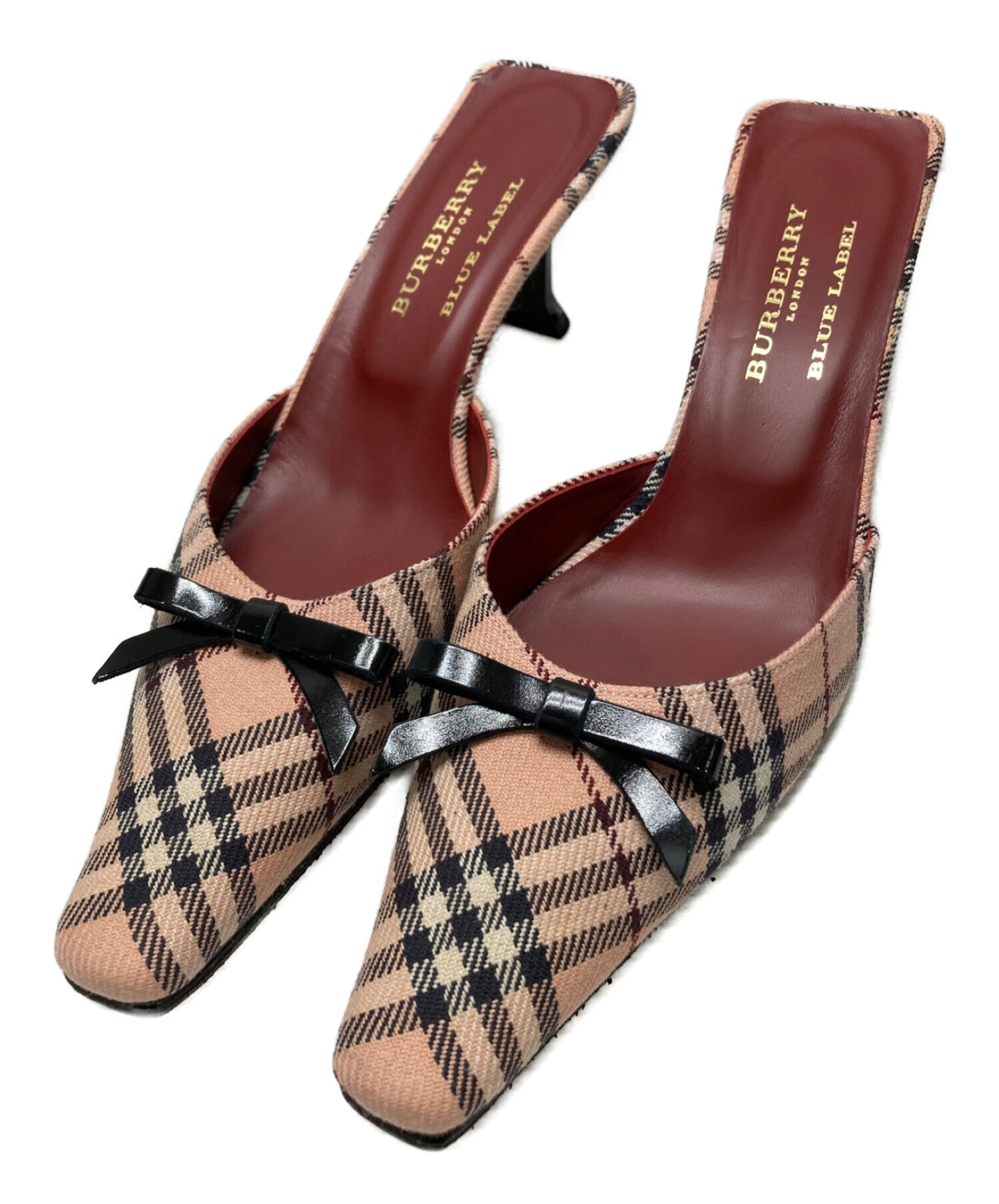 BURBERRY (バーバリー) ヒールパンプス ベージュ サイズ:25.5cm