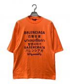 BALENCIAGAバレンシアガ）の古着「ランゲージＴシャツ」｜オレンジ