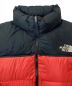 中古・古着 THE NORTH FACE (ザ ノース フェイス) ヌプシダウンジャケット レッド×ブラック サイズ:不明：9800円