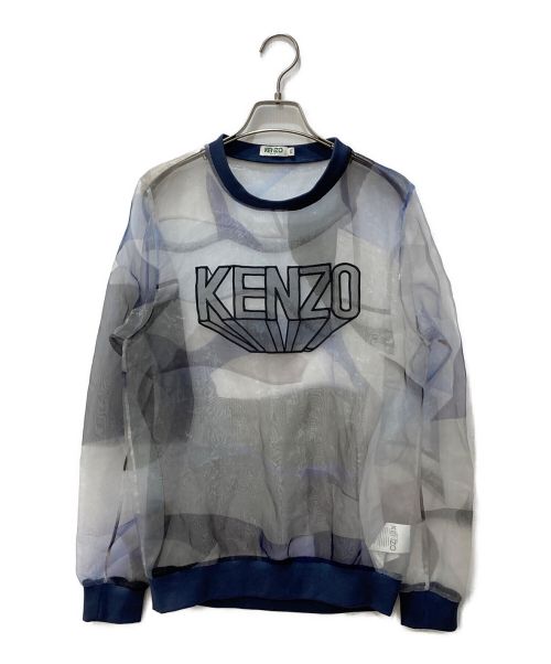 KENZO（ケンゾー）KENZO (ケンゾー) シースルーカットソー ブルー サイズ:XSの古着・服飾アイテム