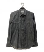 JOHN LAWRENCE SULLIVANジョンローレンスサリバン）の古着「RIGID DENIM BUTTON DOWN SHIRT」｜ブラック