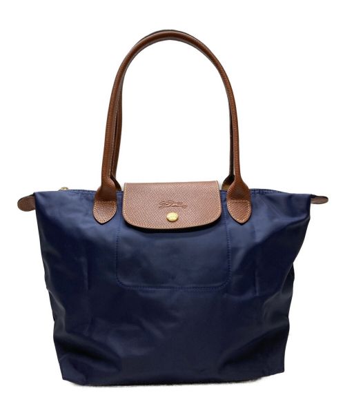 LONGCHAMP（ロンシャン）LONGCHAMP (ロンシャン) 舟形トートバッグ ネイビー サイズ:Sの古着・服飾アイテム