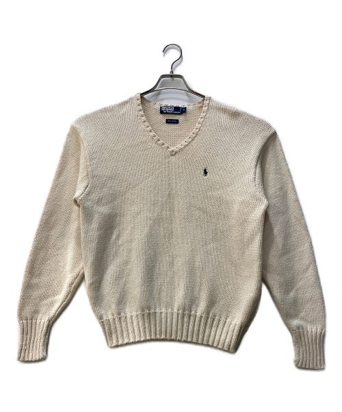 POLO RALPH LAUREN（ポロ・ラルフローレン）POLO RALPH LAUREN (ポロ・ラルフローレン) コットンニット アイボリー サイズ:Lの古着・服飾アイテム