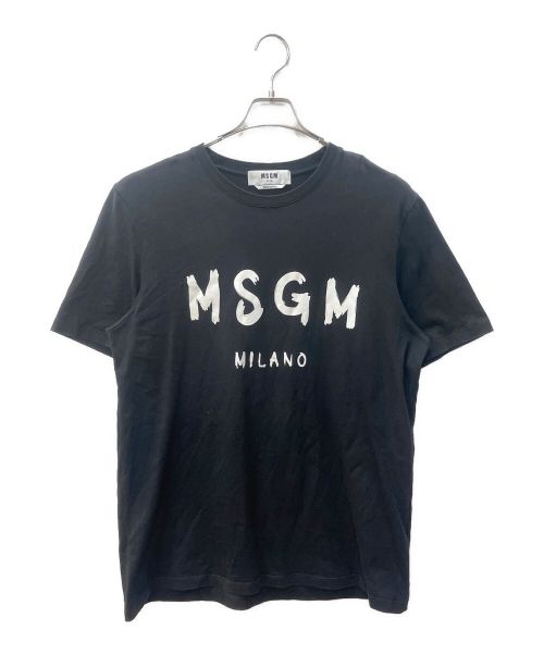 MSGM（エムエスジーエム）MSGM (エムエスジーエム) ロゴプリントTシャツ 2000MM510 ブラック サイズ:Lの古着・服飾アイテム