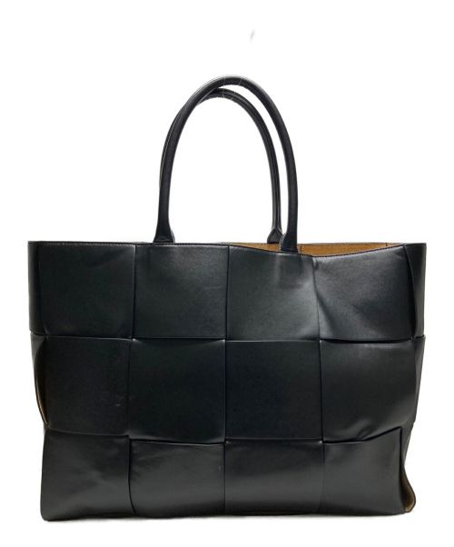 BOTTEGA VENETA（ボッテガベネタ）BOTTEGA VENETA (ボッテガベネタ) ラージアルコトートバッグ ブラックの古着・服飾アイテム