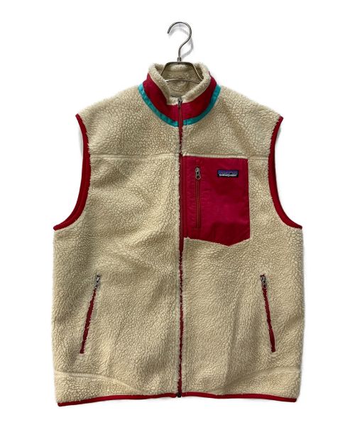 Patagonia（パタゴニア）Patagonia (パタゴニア) Classic Retro-X Vest ベージュ×レッド サイズ:Lの古着・服飾アイテム