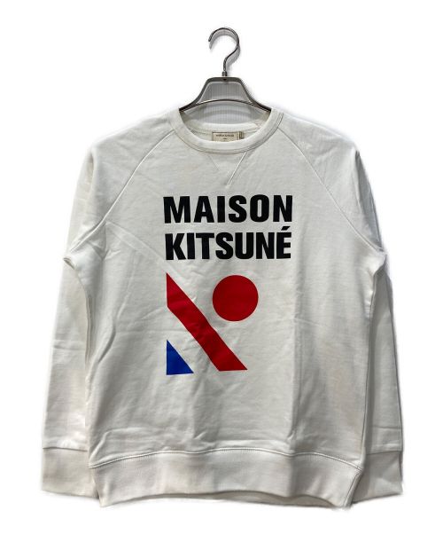 maison kitsune（メゾンキツネ）maison kitsune (メゾンキツネ) 礼式限定モデルスウェット CSS16U701 REISHIKI ホワイト サイズ:Мの古着・服飾アイテム