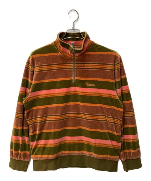 SUPREME（シュプリーム）SUPREME (シュプリーム) フリースジャケット　stripe velour half zip pullover　20AW マルチカラー サイズ:Mの古着・服飾アイテム