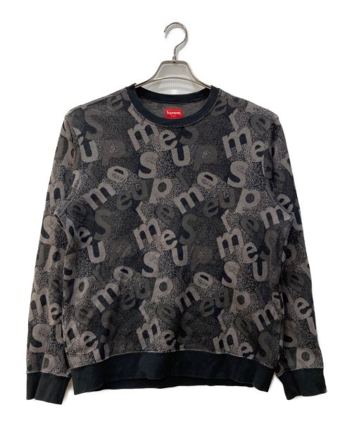 SUPREME（シュプリーム）SUPREME (シュプリーム) Scatter Text Crewneck ブラック サイズ: Mの古着・服飾アイテム