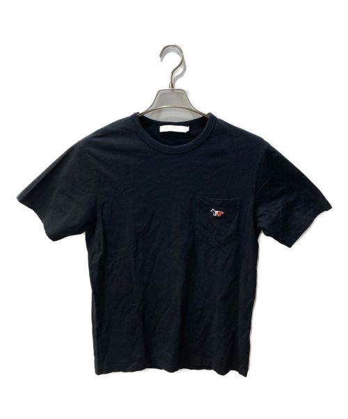 maison kitsune（メゾンキツネ）maison kitsune (メゾンキツネ) ポケットTシャツ	FM00120KJ0010 ブラック サイズ:Sの古着・服飾アイテム