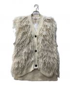 MAISON SPECIALメゾンスペシャル）の古着「SHAGGY FRINGE HAND VEST 21232365206」｜ホワイト