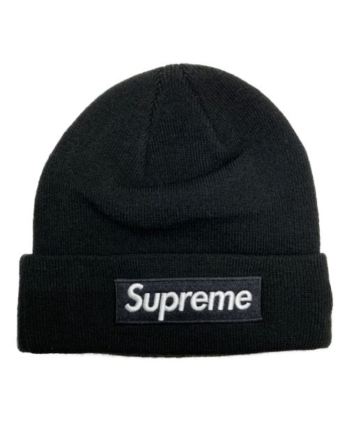 New Era（ニューエラ）New Era (ニューエラ) Supreme (シュプリーム) ボックスロゴニット帽  G2908242021 ブラックの古着・服飾アイテム