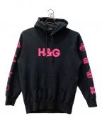 Hysteric Glamourヒステリックグラマー）の古着「H&G オーバーサイズパーカー　02203CF03」｜ブラック