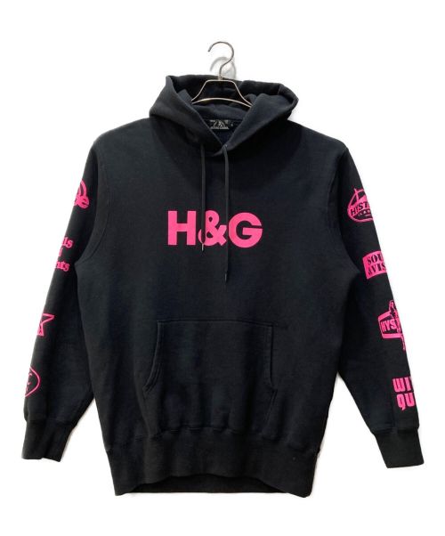 Hysteric Glamour（ヒステリックグラマー）Hysteric Glamour (ヒステリックグラマー) H&G オーバーサイズパーカー　02203CF03 ブラック サイズ:Lの古着・服飾アイテム