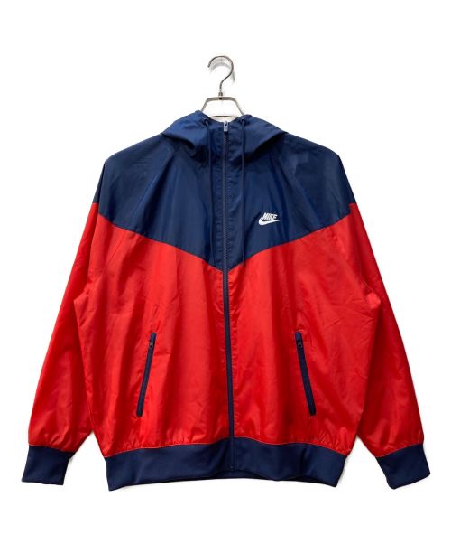 NIKE（ナイキ）NIKE (ナイキ) フーデッドジャケット　SP210711 レッド×ネイビー サイズ:XXLの古着・服飾アイテム