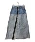 Ameri（アメリ）の古着「INSIDE OUT ZIPPER DENIM SKIRT」｜ブルー