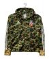 adidas（アディダス）の古着「SHARK HOODIE BAPE サルカモシャークジップパーカー	DW9286」｜グリーン