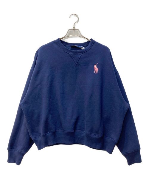 RALPH LAUREN（ラルフローレン）RALPH LAUREN (ラルフローレン) PINK PONY 20周年クルーネックスウェット ネイビー サイズ:Lの古着・服飾アイテム