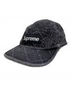 SUPREMEシュプリーム）の古着「Punched Denim Camp Cap」｜ブラック