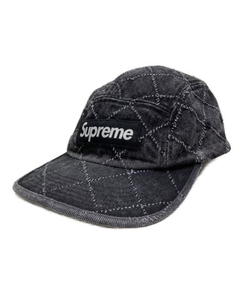 SUPREME（シュプリーム）SUPREME (シュプリーム) Punched Denim Camp Cap ブラックの古着・服飾アイテム