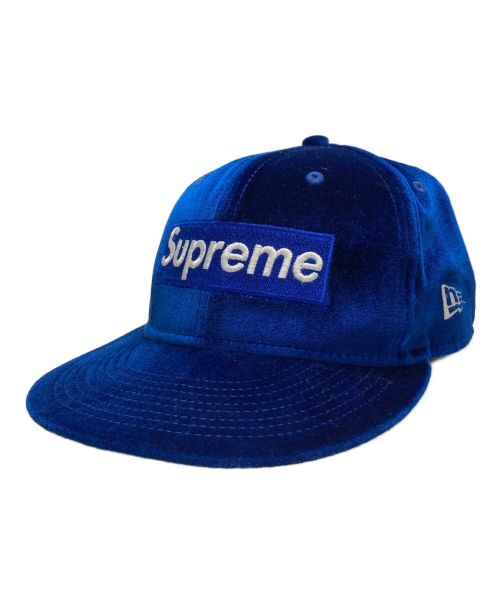 SUPREME（シュプリーム）SUPREME (シュプリーム) New Era (ニューエラ) BOXロゴベロアキャップ  G2708032022 ブルー サイズ:7 3/8 （58.7ｃｍ）の古着・服飾アイテム