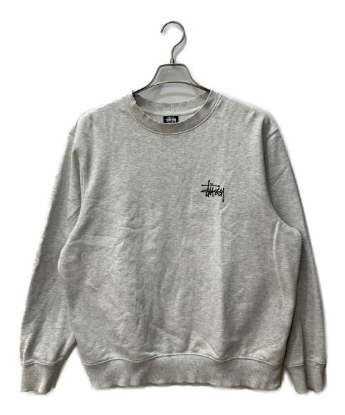 stussy（ステューシー）stussy (ステューシー) クルーネックスウェット グレー サイズ:Mの古着・服飾アイテム