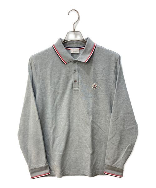 MONCLER（モンクレール）MONCLER (モンクレール) MAGLIA POLO MANICA LUNGA　長袖ポロシャツ　F20918B700100 グレー サイズ:XL 未使用品の古着・服飾アイテム