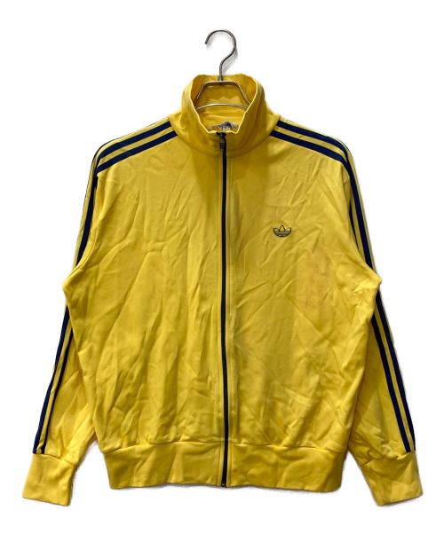 adidas（アディダス）adidas (アディダス) 80sヴィンテージトラックジャケット　タイ製　三角タグ イエロー サイズ:Mの古着・服飾アイテム