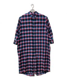 beautiful people（ビューティフルピープル）の古着「silk nel check wafuku maximum shirt」｜ピンク