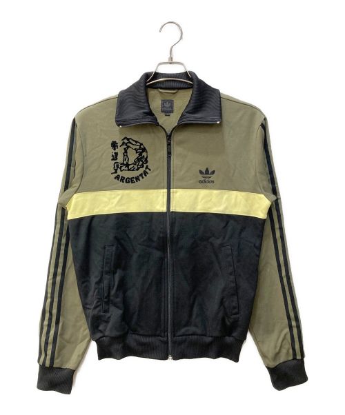 adidas（アディダス）adidas (アディダス) 柔道トラックジャケット イエロー×ブラック×カーキ サイズ:Lの古着・服飾アイテム