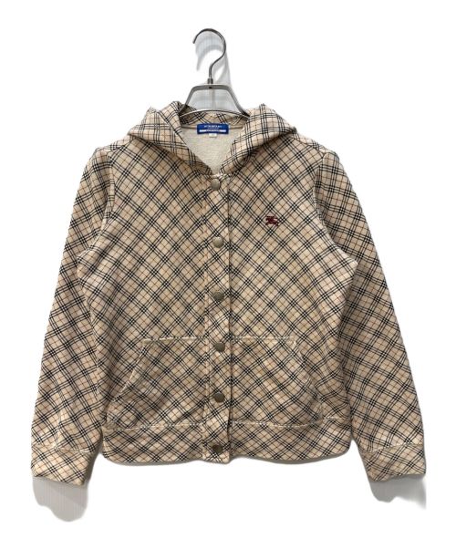 BURBERRY BLUE LABEL（バーバリーブルーレーベル）BURBERRY BLUE LABEL (バーバリーブルーレーベル) ノヴァチェック柄パーカー ベージュ サイズ:38の古着・服飾アイテム