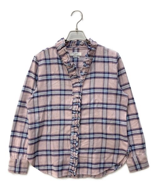 ISABEL MARANT ETOILE（イザベルマランエトワール）ISABEL MARANT ETOILE (イザベルマランエトワール) フリルシャツ ピンク サイズ:42の古着・服飾アイテム