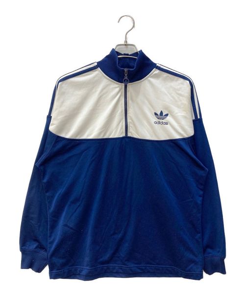 adidas（アディダス）adidas (アディダス) プルオーバートラックジャケット ネイビー サイズ:Sの古着・服飾アイテム