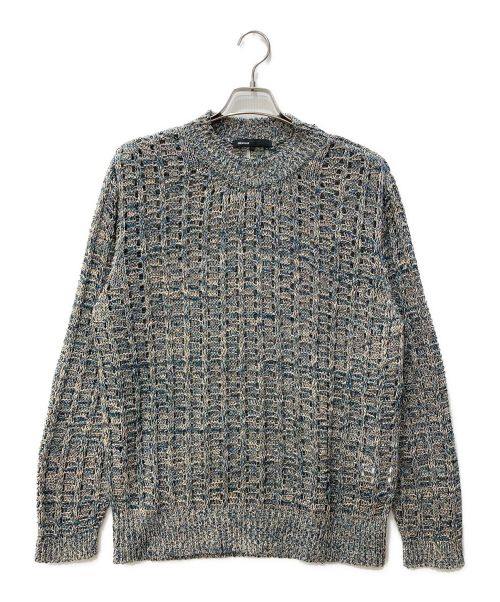 08sircus（ゼロエイトサーカス）08sircus (ゼロエイトサーカス) GIMA cotton melange crew neck sweater S23SS-KN06 グリーン サイズ:5の古着・服飾アイテム