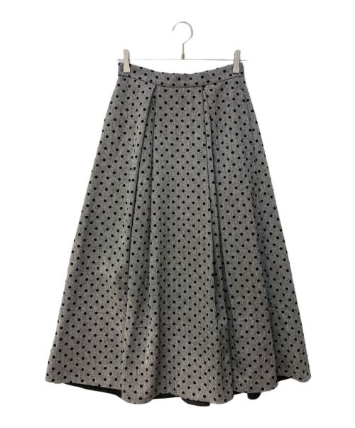 HER LIP TO（ハーリップトゥ）HER LIP TO (ハーリップトゥ) Tweed Flocked Dot Long Skirt 1234304125 グレー サイズ:Мの古着・服飾アイテム