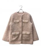 HER LIP TOハーリップトゥ）の古着「23AW Royal Faux Fur Coat 1233207060」｜ピンク