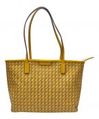 TORY BURCHトリーバーチ）の古着「SMALL BASKETWEAVE TOTE 10008684」｜イエロー