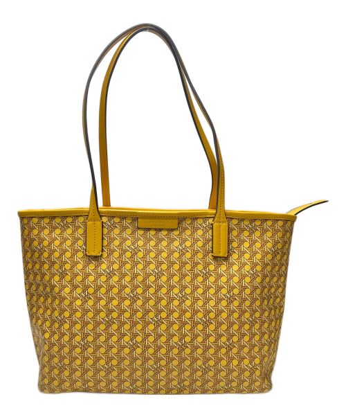 TORY BURCH（トリーバーチ）TORY BURCH (トリーバーチ) SMALL BASKETWEAVE TOTE 10008684 イエローの古着・服飾アイテム