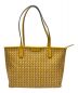 TORY BURCH（トリーバーチ）の古着「SMALL BASKETWEAVE TOTE 10008684」｜イエロー