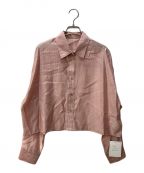 La boutique BonBonラブティックボンボン）の古着「シアークロップドシャツ」｜ピンク