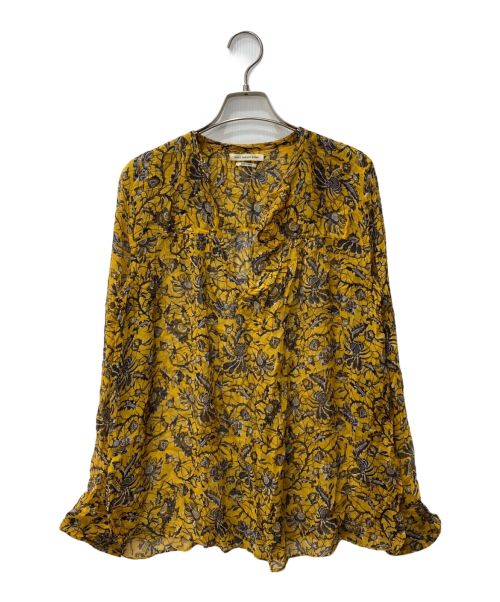 ISABEL MARANT ETOILE（イザベルマランエトワール）ISABEL MARANT ETOILE (イザベルマランエトワール) シルクブラウス 17P23E イエロー サイズ:36の古着・服飾アイテム