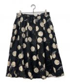 Marble SUDマーブルシュッド）の古着「Sea Dots Tuck Skirt」｜ブラック