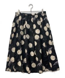 Marble SUD（マーブルシュッド）の古着「Sea Dots Tuck Skirt」｜ブラック