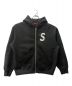 SUPREME（シュプリーム）の古着「S Logo Zip Up Hooded Sweatshirt」｜ブラック