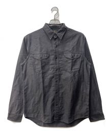 RRL（ダブルアールエル）の古着「コットンリネン サティーン ワークシャツ」｜グレー