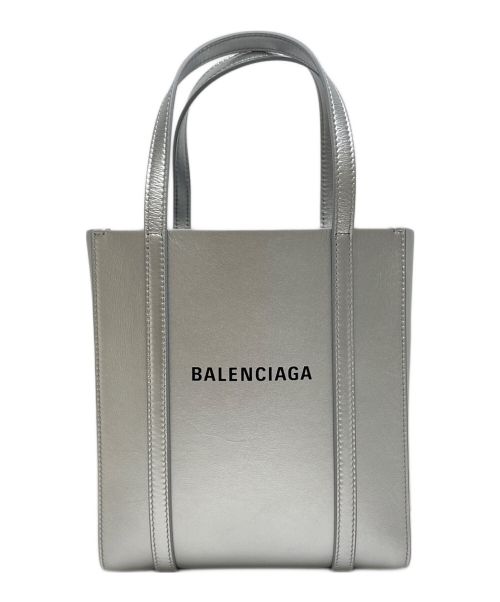 BALENCIAGA（バレンシアガ）BALENCIAGA (バレンシアガ) Small Metallic Daily Tote Bag 2WAYショルダーバッグ シルバーの古着・服飾アイテム