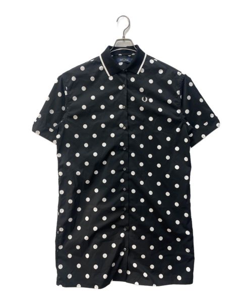 FRED PERRY（フレッドペリー）FRED PERRY (フレッドペリー) DOT REVERE SHIRT DRESS ブラック サイズ:36の古着・服飾アイテム