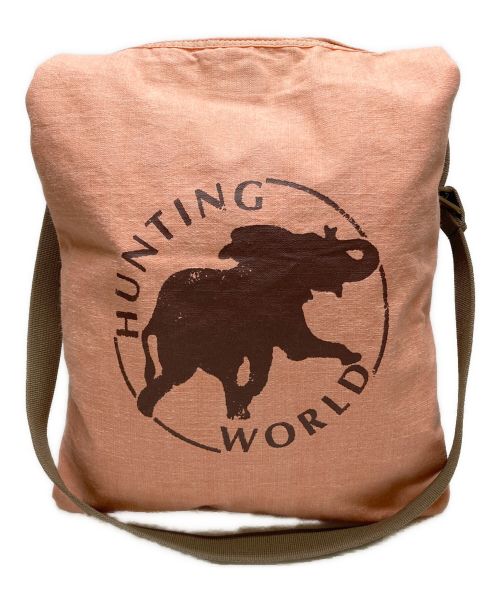 HUNTING WORLD（ハンティングワールド）HUNTING WORLD (ハンティングワールド) リバーシブルショルダーバッグ ピンクの古着・服飾アイテム